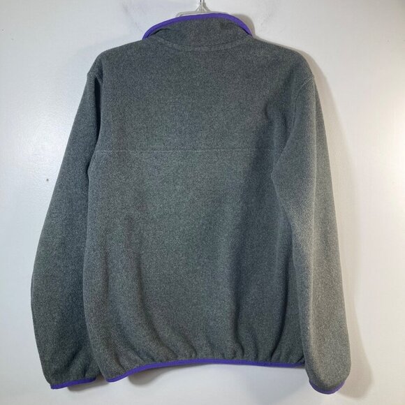 Womens Vintage Patagonia Synchilla Snap T Fleece‎ Pullover Jacket Gray Purple M - Picture 2 of 9